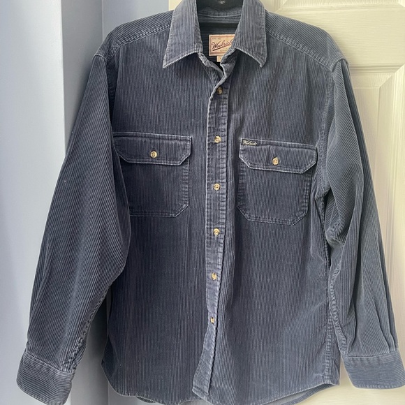Woolrich Men’s Blue Corduroy Button Down - Picture 3 of 5